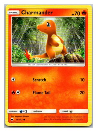 Charmander 18/147 Burning Shadows (Common) (Exc Condition)