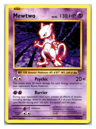 Mewtwo 51/108 Evolutions (Rare) (Exc Condition)