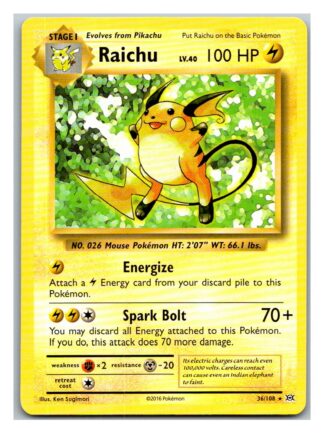Raichu 36/108 Evolutions (Theme Deck Rare) (Exc Condition)