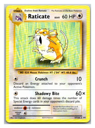 Raticate 67/108 Evolutions (Rare) (Exc Condition)