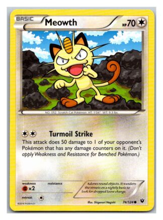 Meowth 74/124 Fates Collide (Common) (Exc Condition)