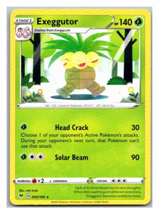 Exeggutor 5/185 Vivid Voltage (Rare) (NM-Exc Condition)