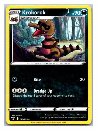 Krokorok 108/185 Vivid Voltage (Uncommon) (NM-Exc Condition)