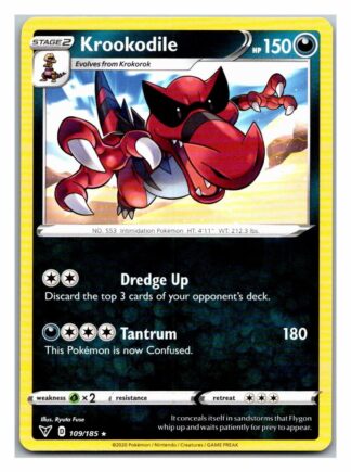 Krookodile 109/185 Vivid Voltage (Rare) (NM-Exc Condition)