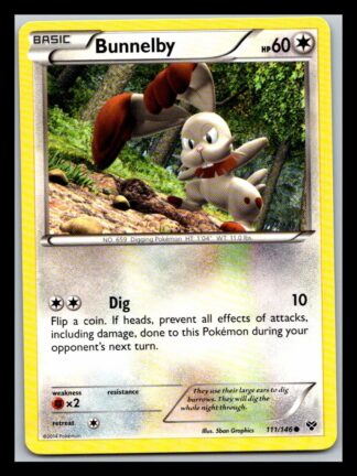 Bunnelby 111/146 XY Base Set (Common) (Exc Condition)
