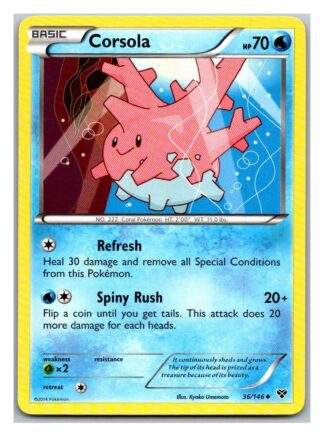Corsola 36/146 XY Base Set (Uncommon) (LP Condition)