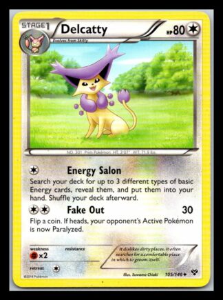 Delcatty 105/146 XY Base Set (Uncommon) (Exc Condition)