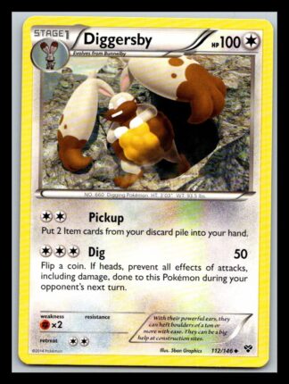 Diggersby 112/146 XY Base Set (Uncommon) (Exc Condition)