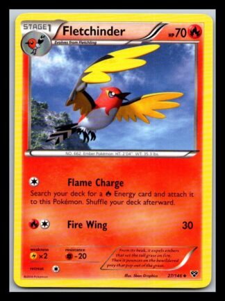Fletchinder 27/146 XY Base Set (Uncommon) (LP Condition)