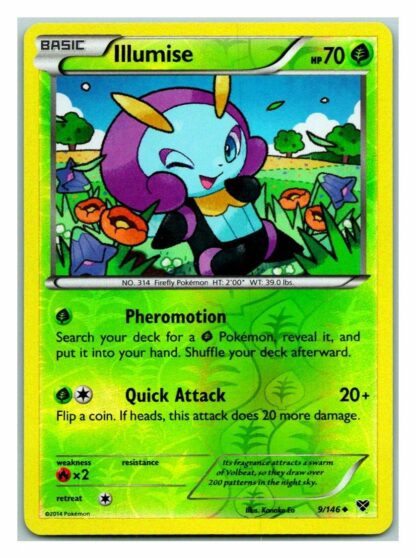 Illumise 9/146 XY Base Set (Reverse Holo) (LP Condition)