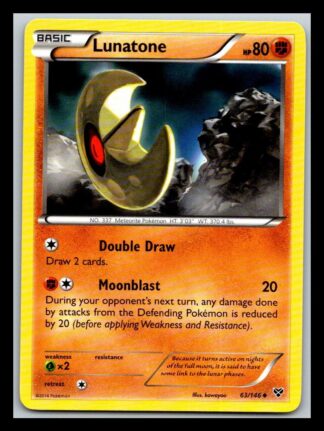 Lunatone 63/146 XY Base Set (Uncommon) (Exc Condition)