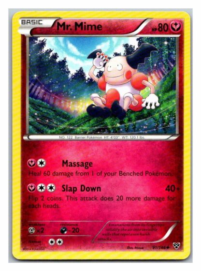 Mr. Mime 91/146 XY Base Set (Uncommon) (LP Condition)
