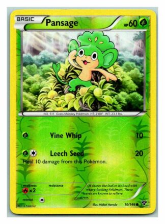 Pansage 10/146 XY Base Set (Reverse Holo) (Exc Condition)