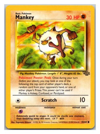 Mankey 55/64 Jungle (Common) (Unlimited LP Condition)