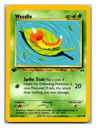 Weedle 70/75 Neo Discovery (Common) (1st Edition Excellent Condition)