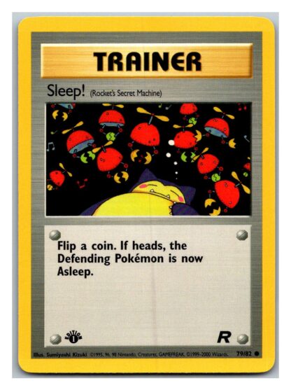 Sleep! 79/82 Team Rocket (Common) (1st Edition Played Condition)
