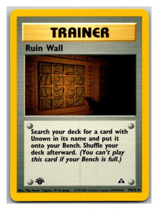 Ruin Wall 74/75 Neo Discovery (1st Edition Excellent Condition)