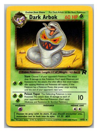 Dark Arbok 19/82 Team Rocket (Rare) (Unlimited Lightly Played Condition)