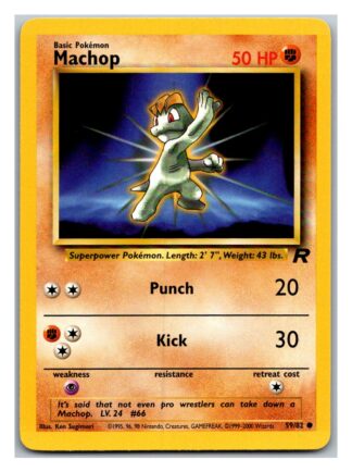 Machop 59/82 Team Rocket (Common) (Unlimited Lightly Played Condition)
