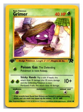Grimer 57/82 Team Rocket (1st Edition Lightly Played Condition)