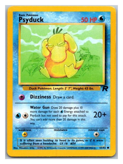 Psyduck 65/82 Team Rocket (Common) (Unlimited LP Condition)