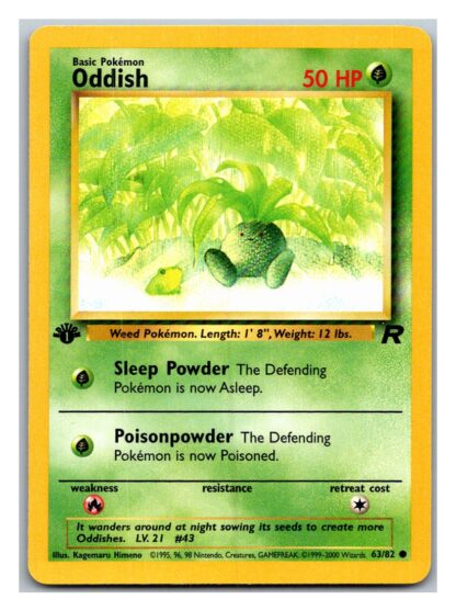 Oddish 63/82 Team Rocket (1st Edition Played Condition)
