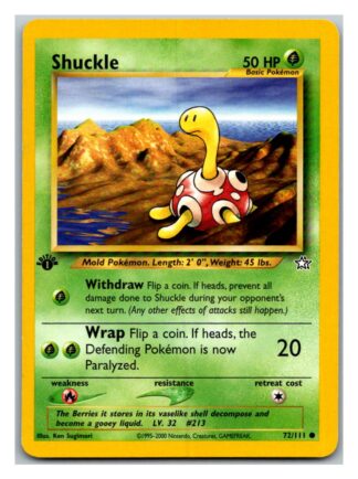Shuckle 72/111 Neo Genesis (Common) (1st Edition Played Condition)