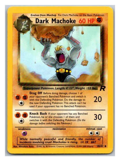 Dark Machoke 40/82 Team Rocket (Uncommon) (Unlimited Lightly Played Condition)