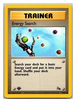 Energy Search 59/62 Fossil (Common) (1st Edition Played Condition)