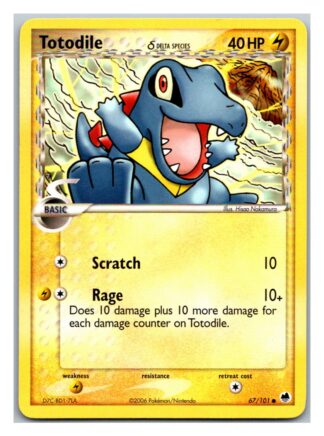 Totodile 67/101 Dragon Frontiers (Common) (P Condition)
