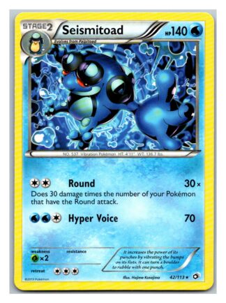 Seismitoad 42/113 Legendary Treasures (Rare) (Exc Condition)