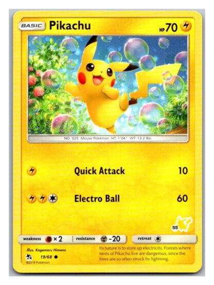 Pikachu 19/68 Hidden Fates Battle Academy (Pikachu  Deck) (55)