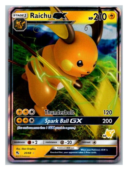 Raichu GX 20/68 Hidden Fates Battle Academy (Ultra Rare) (Pikachu Deck) (Ultra Rare) (60)