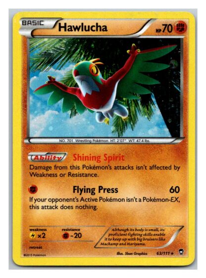 Hawlucha 63/111 Furious Fists (Holo) (P Condition)