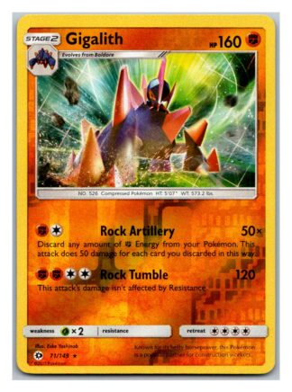 Gigalith 71/149 Sun & Moon (Reverse Holo) (Exc Condition)