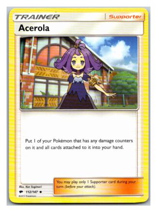 Acerola 112/147 Burning Shadows (Uncommon) (Exc Condition)