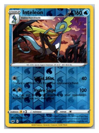 Inteleon 59/202 Sword and Shield (Reverse Holo) (Exc Condition)