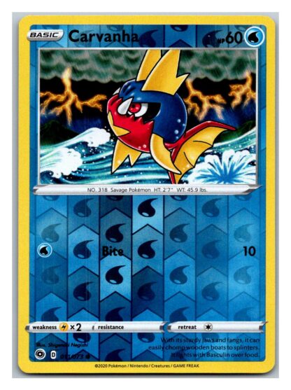 Carvanha 11/73 Champion's Path (Exc Condition) (Reverse Holo)