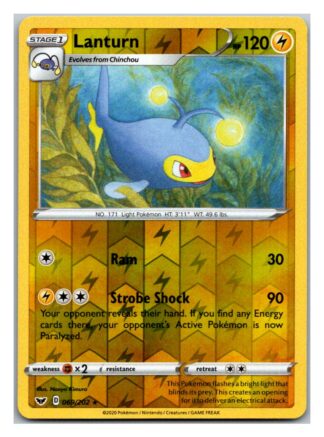 Lanturn 69/202 Sword and Shield (Reverse Holo) (Exc Condition)