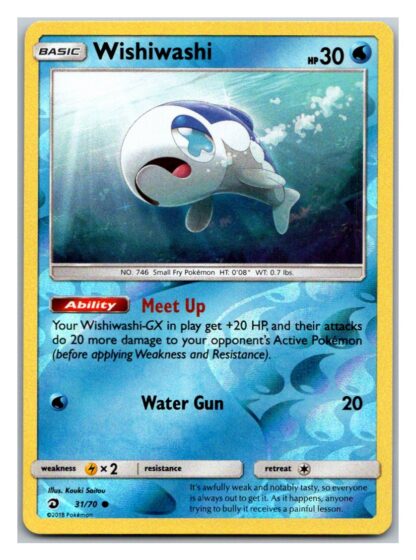 Wishiwashi 31/70 Dragon Majesty (Reverse Holo) (Exc Condition)
