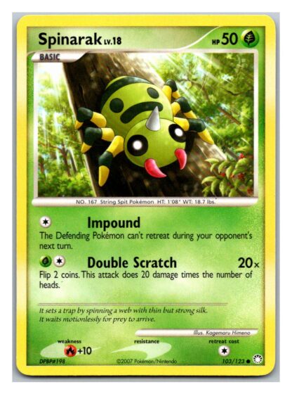 Spinarak 103/123 Mysterious Treasures (Common) (P Condition)