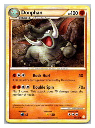 Donphan 40/123 HeartGold SoulSilver (Uncommon) (Exc Condition)