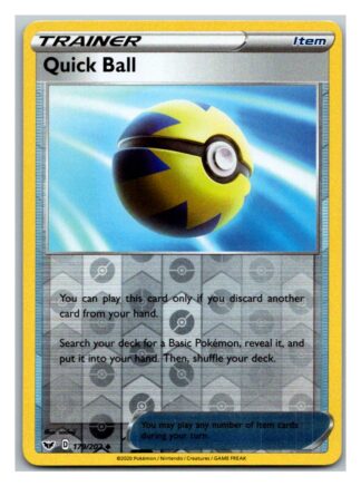 Quick Ball 179/202 Sword and Shield (Reverse Holo) (Exc Condition)