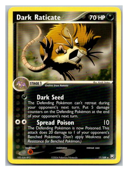Dark Raticate 17/109 EX Team Rocket Returns (Rare) (Exc Condition)