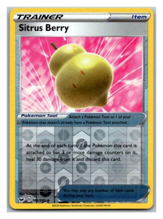 Sitrus Berry 182/202 Sword and Shield (Reverse Holo) (Exc Condition)