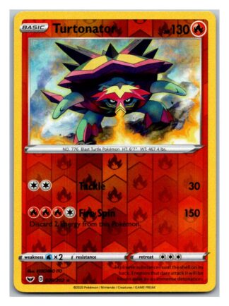 Turtonator 29/202 Sword and Shield (Reverse Holo) (Exc Condition)