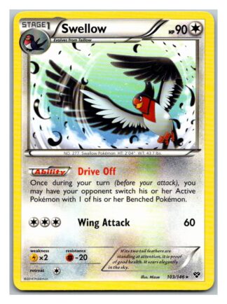 Swellow 103/146 XY Base Set (Rare) (LP Condition)