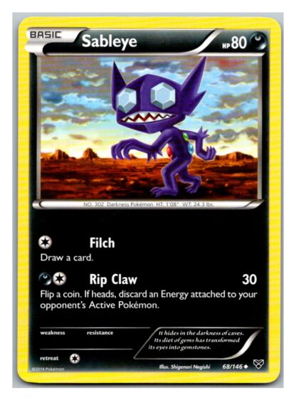 Sableye 68/146 XY Base Set (Uncommon) (LP Condition)
