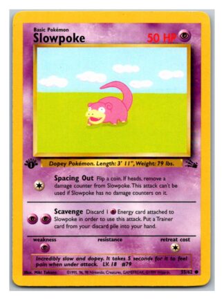 Slowpoke 55/62 Fossil (1st Edition Excellent Condition)
