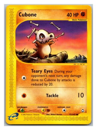 Cubone 72/147 Aquapolis (Common) (Exc Condition)